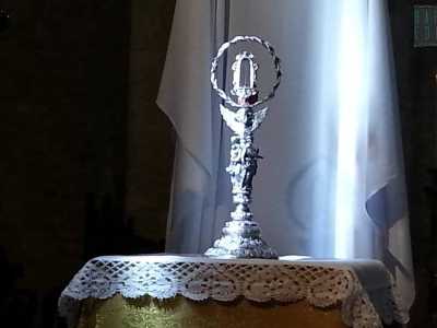 La Sacra Spina esposta in Basilica